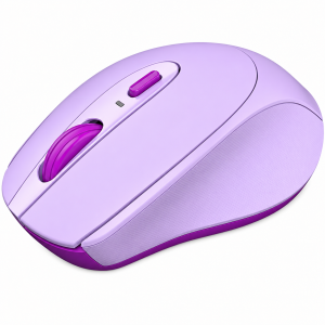 Portronics Toad 31 Wireless Mouse with 2.4 GHz Connectivity, USB Receiver, 10m Working Distance, Ergonomic Design, Auto Power Saving, Adjustable DPI for Laptop & PC - (Purple)