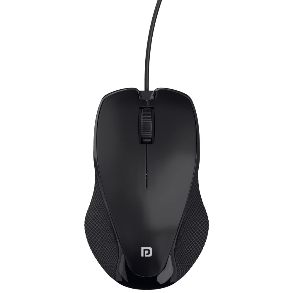 Portronics Toad 101 Wired Optical Mouse with 1200 DPI, Plug & Play, Hi-Optical Tracking, 1.25M Cable Length, 30Lakhs Click Life - (Black)