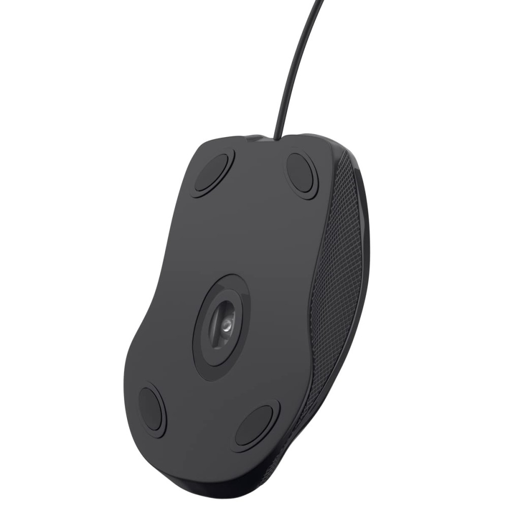 Portronics Toad 101 Wired Optical Mouse with 1200 DPI, Plug & Play, Hi-Optical Tracking, 1.25M Cable Length, 30Lakhs Click Life - (Black)