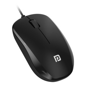 Portronics Toad 102 Wired Mouse with 1200 DPI Optical Sensor, 3 Buttons, Clickable Scroll Wheel, 1.5m Cable, Ergonomic USB Mouse for PC, Laptop & Desktop - (Black)
