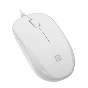 Portronics Toad 102 Wired Mouse with 1200 DPI Optical Sensor, 3 Buttons, Clickable Scroll Wheel, 1.5m Cable, Ergonomic USB Mouse for PC, Laptop & Desktop - (White)