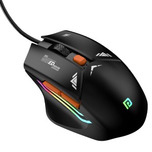 Portronics Vader Wired Gaming Mouse with 6400 DPI, 6 Buttons, RGB Lights, Ergonomic Thumb Support, USB Gaming Mouse for PC & Laptop – (Black)