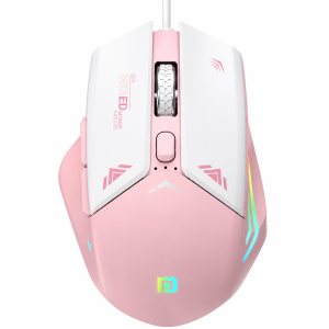 Portronics Vader Wired Gaming Mouse with 6400 DPI, 6 Buttons, RGB Lights, Ergonomic Thumb Support, USB Gaming Mouse for PC & Laptop – (Pink)
