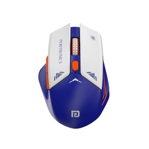 Portronics Vader Pro Wireless Gaming Mouse with 2.4GHz Receiver, 6 Buttons, Adjustable DPI, Ergonomic Thumb Support for PC, Laptop & Mac – (Indigo Blue)