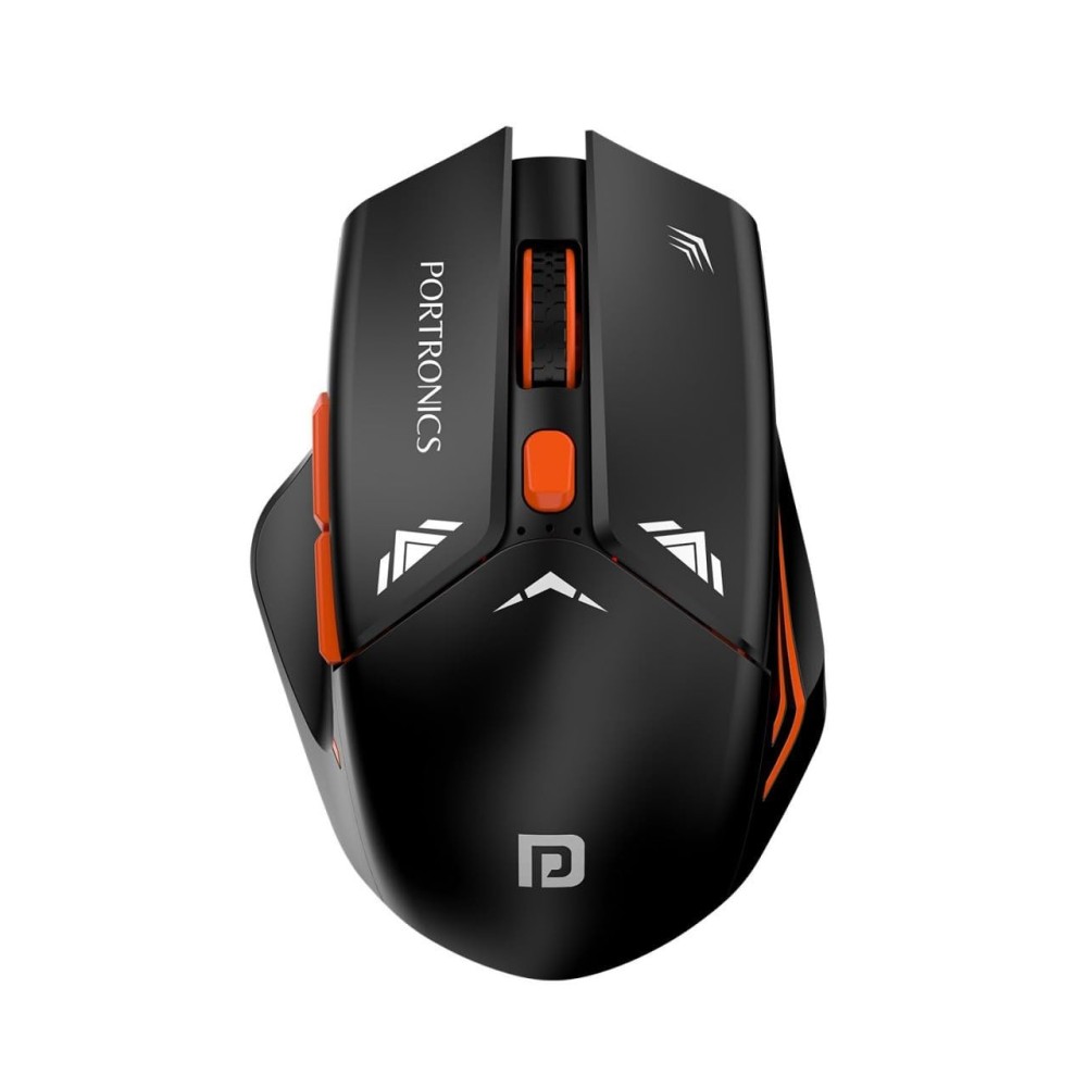 Portronics Vader Pro Wireless Gaming Mouse with 2.4GHz Receiver, 6 Buttons, Adjustable DPI, Ergonomic Thumb Support for PC, Laptop & Mac – (Midnight Black)