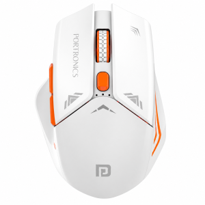 Portronics Vader Pro Wireless Gaming Mouse with 2.4GHz Receiver, 6 Buttons, Adjustable DPI, Ergonomic Thumb Support for PC, Laptop & Mac – (Stone Grey
