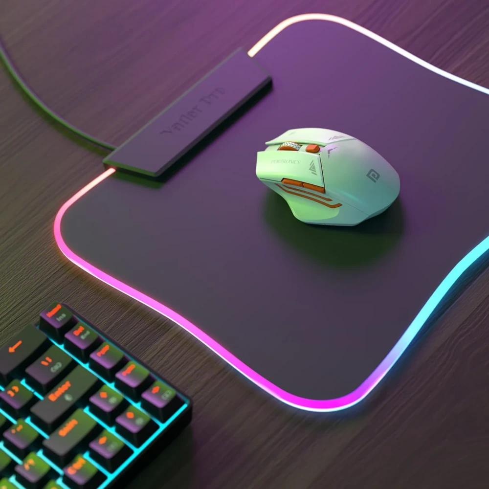 Portronics Vader Pro Wireless Gaming Mouse with 2.4GHz Receiver, 6 Buttons, Adjustable DPI, Ergonomic Thumb Support for PC, Laptop & Mac – (Stone Grey