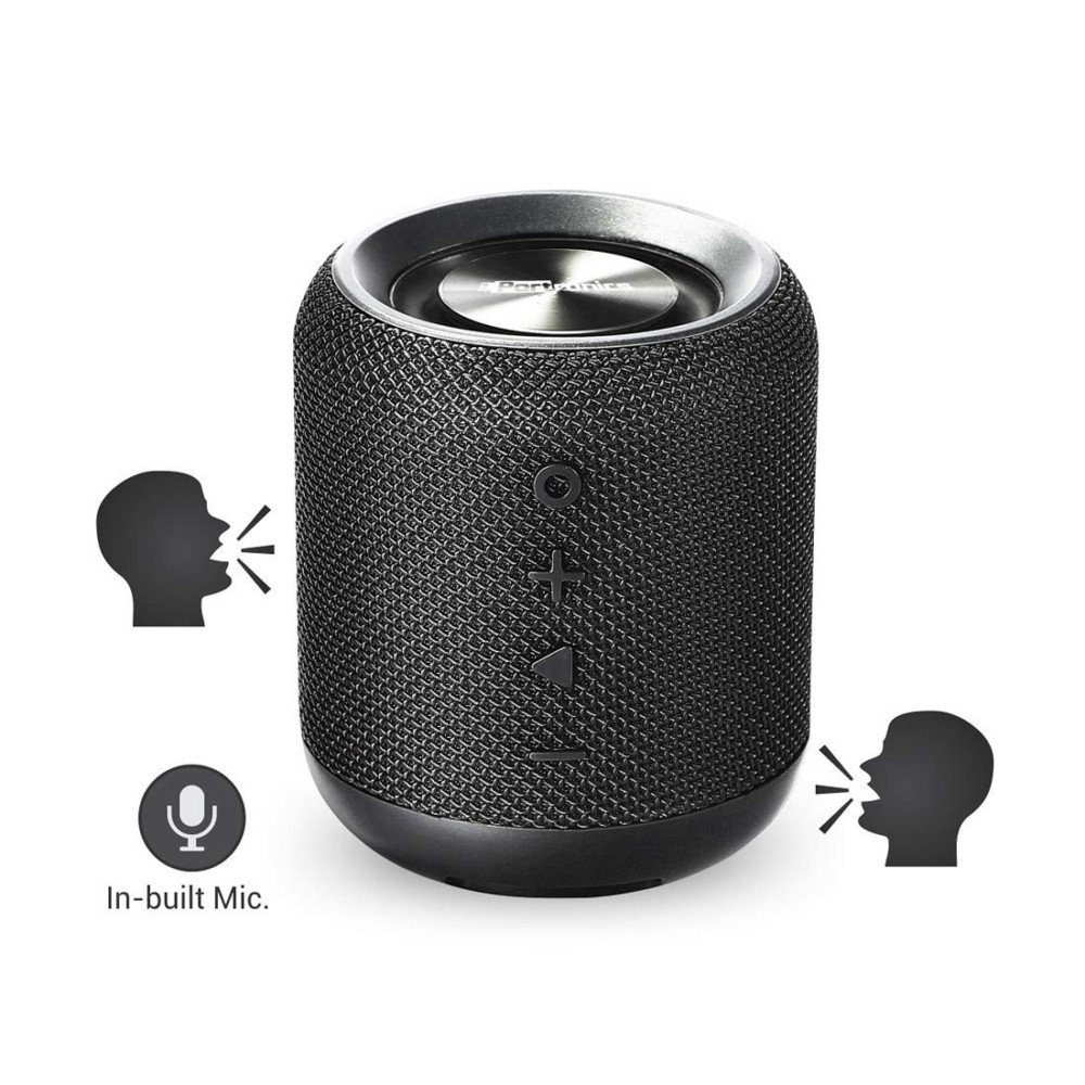 Portronics SoundDrum 10W Portable Bluetooth Stereo Speaker with Powerful Bass, 3.5mm AUX, USB Music, In-Built Mic, In-Built FM, 6-7 Hrs Playtime