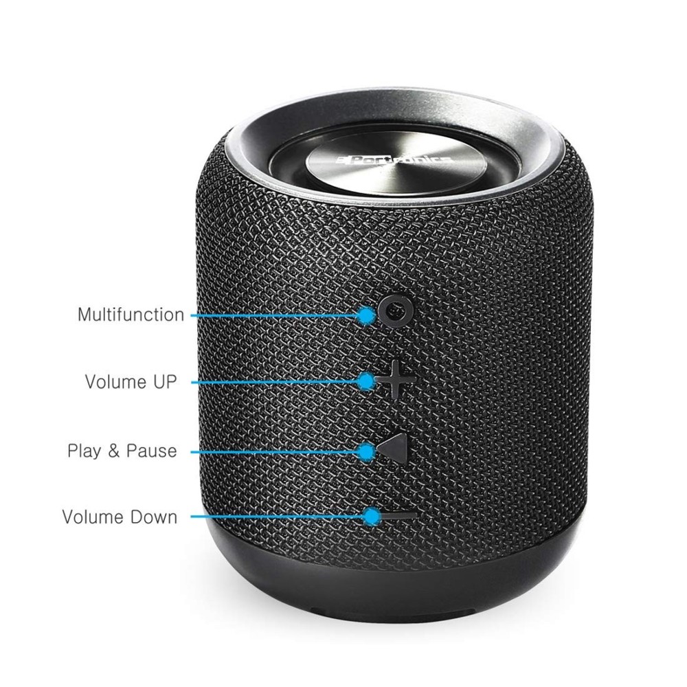 Portronics SoundDrum 10W Portable Bluetooth Stereo Speaker with Powerful Bass, 3.5mm AUX, USB Music, In-Built Mic, In-Built FM, 6-7 Hrs Playtime
