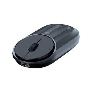 Portronics Toad 6 Bluetooth & 2.4GHz Wireless Mouse, Multi-Device Pairing, Rechargeable Battery, 1200 DPI Optical Sensor for Laptop, PC & Mac - (Black)
