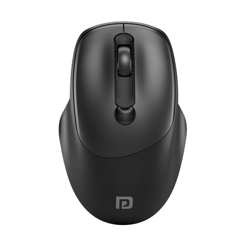 Portronics Toad 7 Wireless Mouse with Bluetooth 5.3 & 2.4GHz, Rechargeable Battery, Adjustable 3200 DPI, Ergonomic Mouse for Laptop, PC & Mac - (Black)