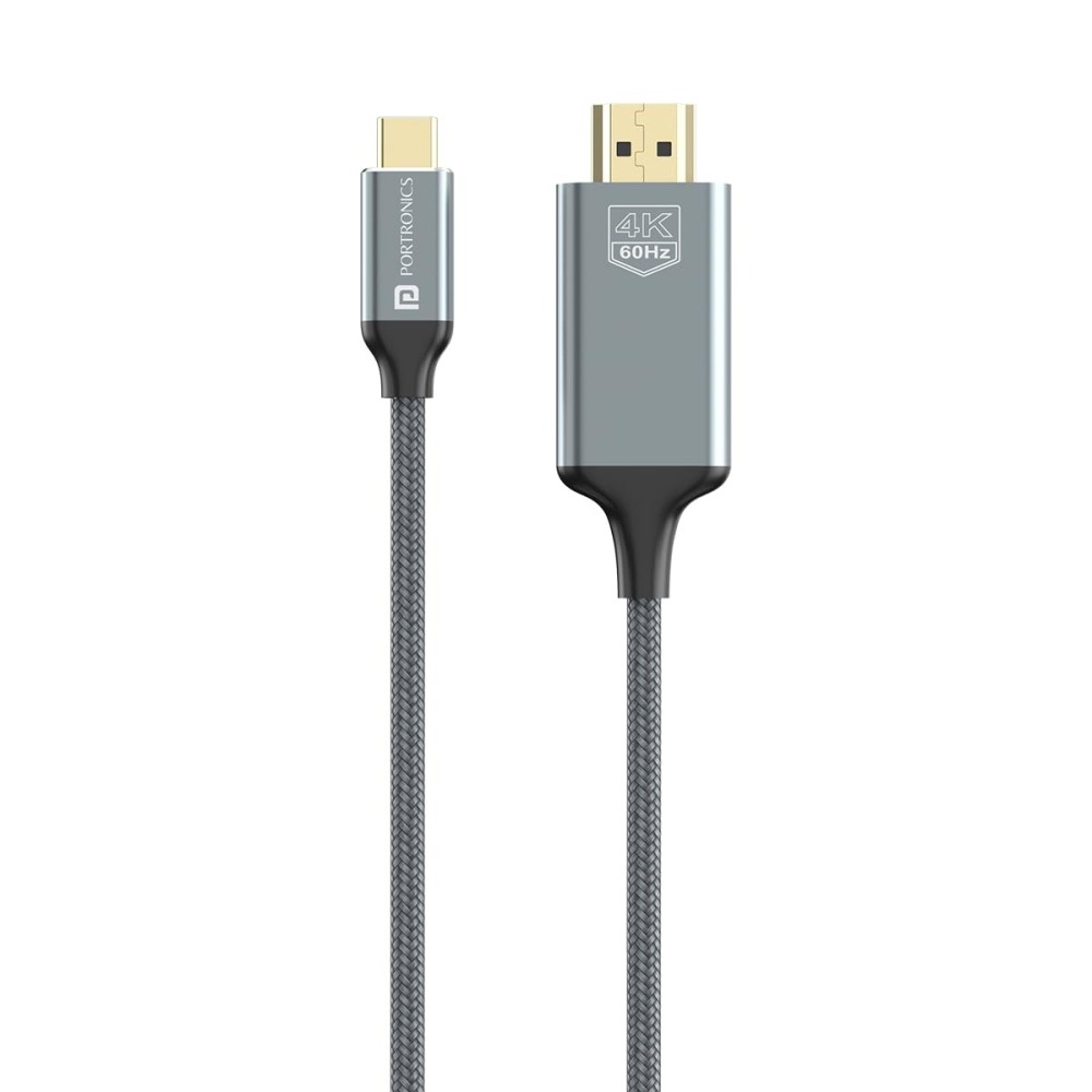 Portronics Konnect Vision C Type-C to HDMI Cable (4K 60Hz | 1.8M)