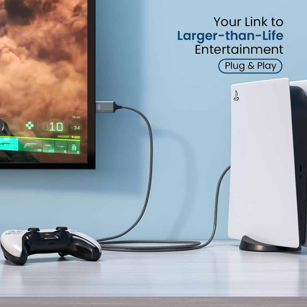 Portronics Konnect Vision C Type-C to HDMI Cable (4K 60Hz | 1.8M)