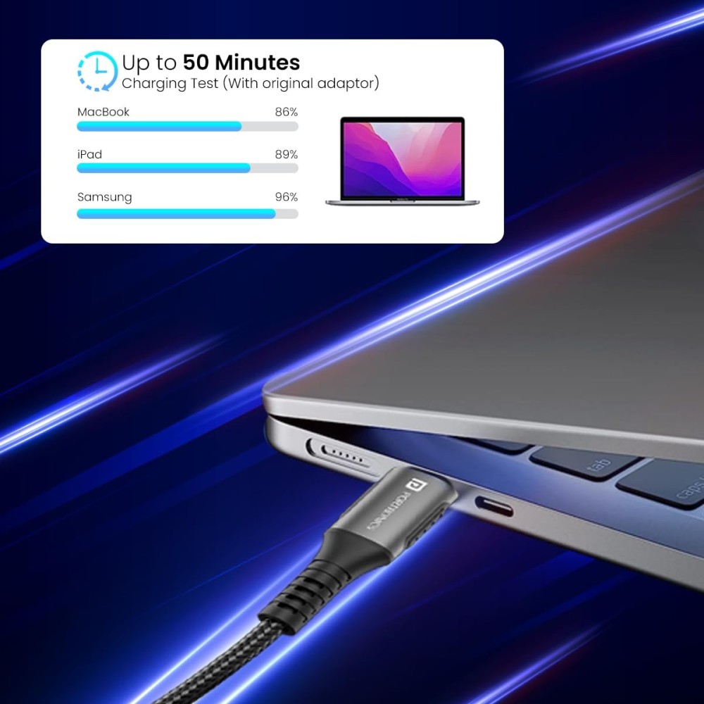 Portronics Konnect 240C 240W USB Type-C Fast Charging Cable (1.2M)