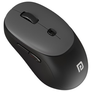 Portronics Toad Neo Wireless Bluetooth Mouse, Dual Mode BT + 2.4GHz, Rechargeable, Multi-Device, 3200 DPI Ergonomic Mouse for PC, Laptop & Mac - (Black)