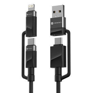 Portronics Omnicord 60W 4-in-1 Multifunctional Fast Charging Cable