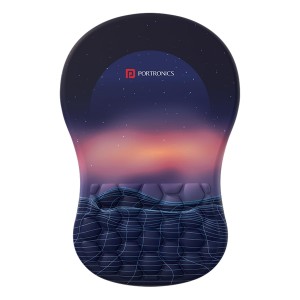 Portronics Comfipad Ergonomic Wrist Rest Mouse Pad with Soft Foam Cushion, Non-Slip Base, Wrist Support for Gaming, Laptop, PC & Computer - (Blue)