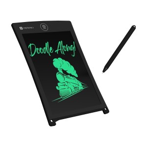 Portronics RuffPad 8.5-Inch Portable LCD E-Writer with App Support, Stylus Drawing & Handwriting Board, Save & Share Notes via Smartphone App - (Black)
