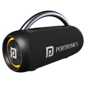 Portronics Radiant 30W Wireless Bluetooth Portable Speaker With In-Built Mic,6 Hours Playtime,HD Clarity Sound,Dual Driver,RGB LEDs,TWS Connectivity,BT5.3v,USB Drive,Aux in,Type C Fast Chargi