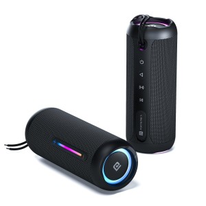 Portronics Breeze 5 25W Portable Wireless Bluetooth Speaker with in Built Mic,6 Hrs Playtime,RGB LEDs,TWS Mode,BT 5.3v,USB Drive,SD Card,AUX in,FM Radio,IPX5 Water Resistant,Type C Charging(B