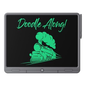 Portronics Ruffpad 21, 21-Inch LCD Writing Pad with Stylus Pen, One-Touch Erase, Screen Lock, Reusable Digital Writing Tablet for Kids, Students, Home, School & Office – (Dark Grey)