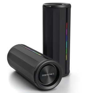 Portronics Nova 40W Portable Bluetooth Speaker with Dual Passive Radiator, Upto 5 Hours Playtime, RGB LED Lights, Bluetooth 5.3V, TWS Mode, Handsfree Calling, USB/AUX in Port, Type C Charging