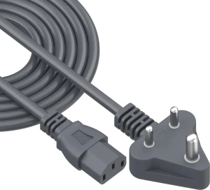 Portronics Power Cord 1.5 m Konnect G1 Desktop Power Cable (Compatible with Desktop, PC, Grey, One Cable, NA)