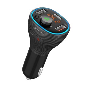Portronics Auto 15 Bluetooth FM Transmitter Car Charger with Hands-Free Calling, Music Streaming, USB Playback, 38W Fast Charging & In-Car Radio Adapter for All Smartphones - (Black)