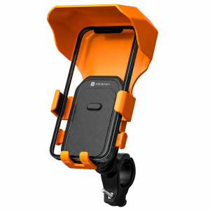 Portronics Mobike 4 Plus Handlebar Mobile Holder with Sunshade & Rain Protection, 360° Rotatable Bike & Motorcycle Phone Mount for 5.4–6.7 Inch Smartphones