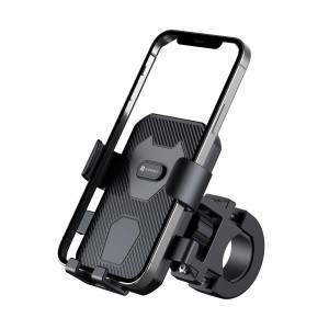 Portronics Mobike 4 Bike Phone Mount with 360° Rotation, Strong Grip Mobile Holder for Bicycle & Motorcycle, Fits 4.7 to 6.8 Inch Smartphones - (Black)