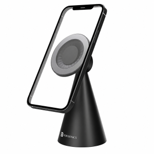 Portronics Mogun 5 MagSafe Magnetic Phone Holder Stand with 360° Rotation & 180° Pivot, Universal Desk Mobile Holder, Strong Magnetic Grip, Sturdy Build - (Black)