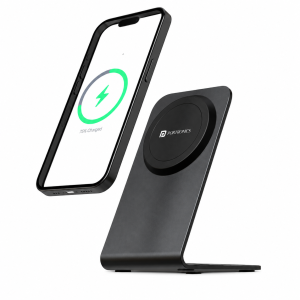Portronics Flux 2 15W Qi2 Certified Fast Wireless Charger with MagSafe Compatibility for iPhone 16/15/14/13/12 Series - (Black)