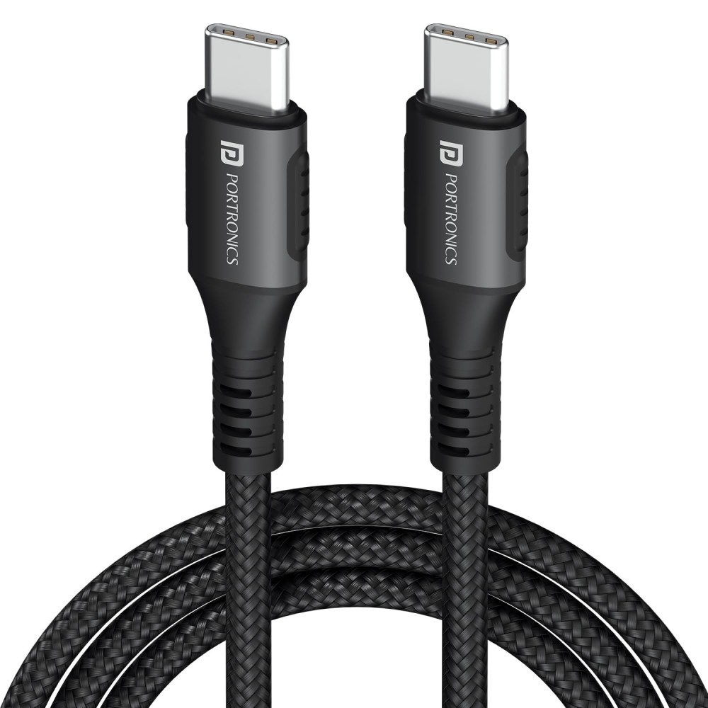 Portronics Konnect 240C Type-C to Type-C Fast Charging Cable (2 Meter, 240W)