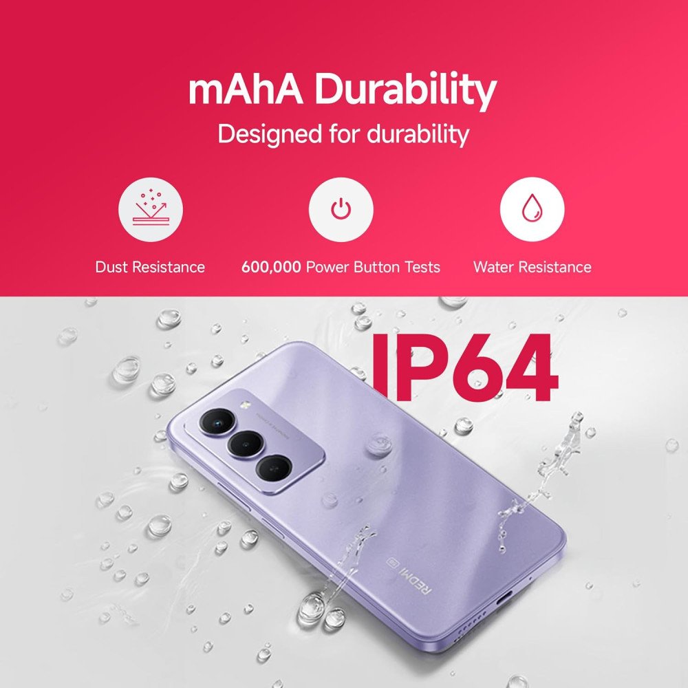 Redmi 15 5G | Segment's Largest 7000mAhA Battery | Segment's Largest Display 17.53cm(6.9) Up to 144Hz | Snapdragon 6s Gen 3 | 18W Reverse Charging | 50MP AI Dual Camera